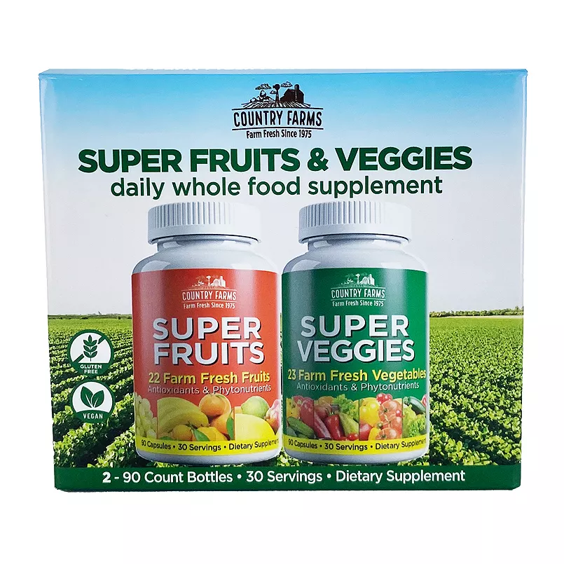 Country Farms Fruit and Veggie Capsule, 2 Ea