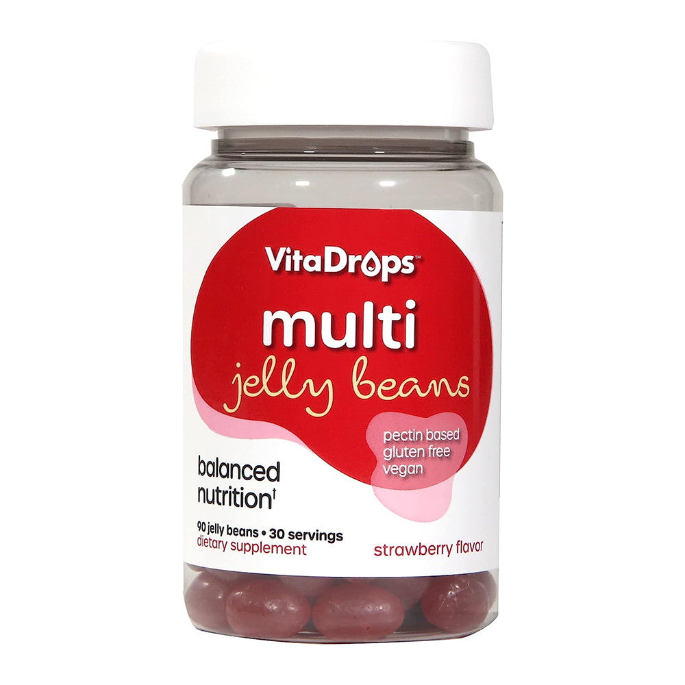 Vita Drops Multivitamin Jelly Beans, Strawberry Flavor, 30 Servings, 90 Ea