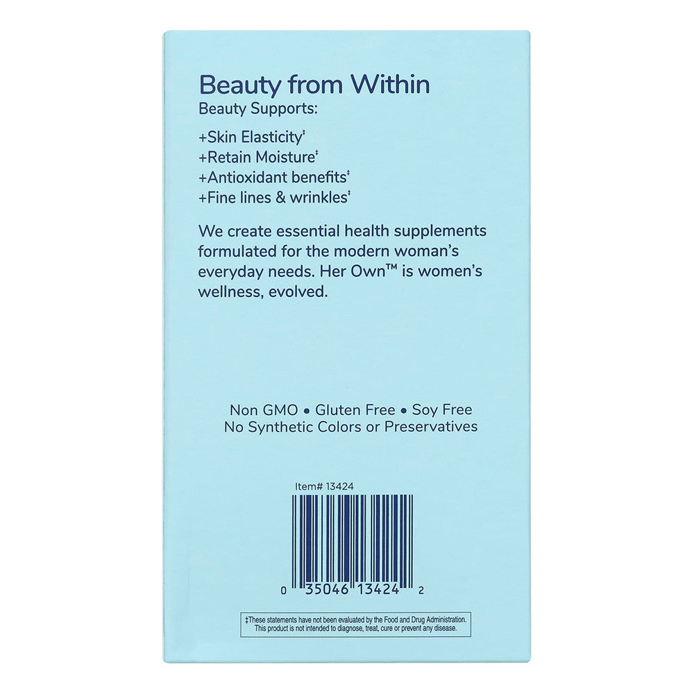 Her Own Beauty Hyaluronic Acid Capsules, Skin Hydration, 60 Ea