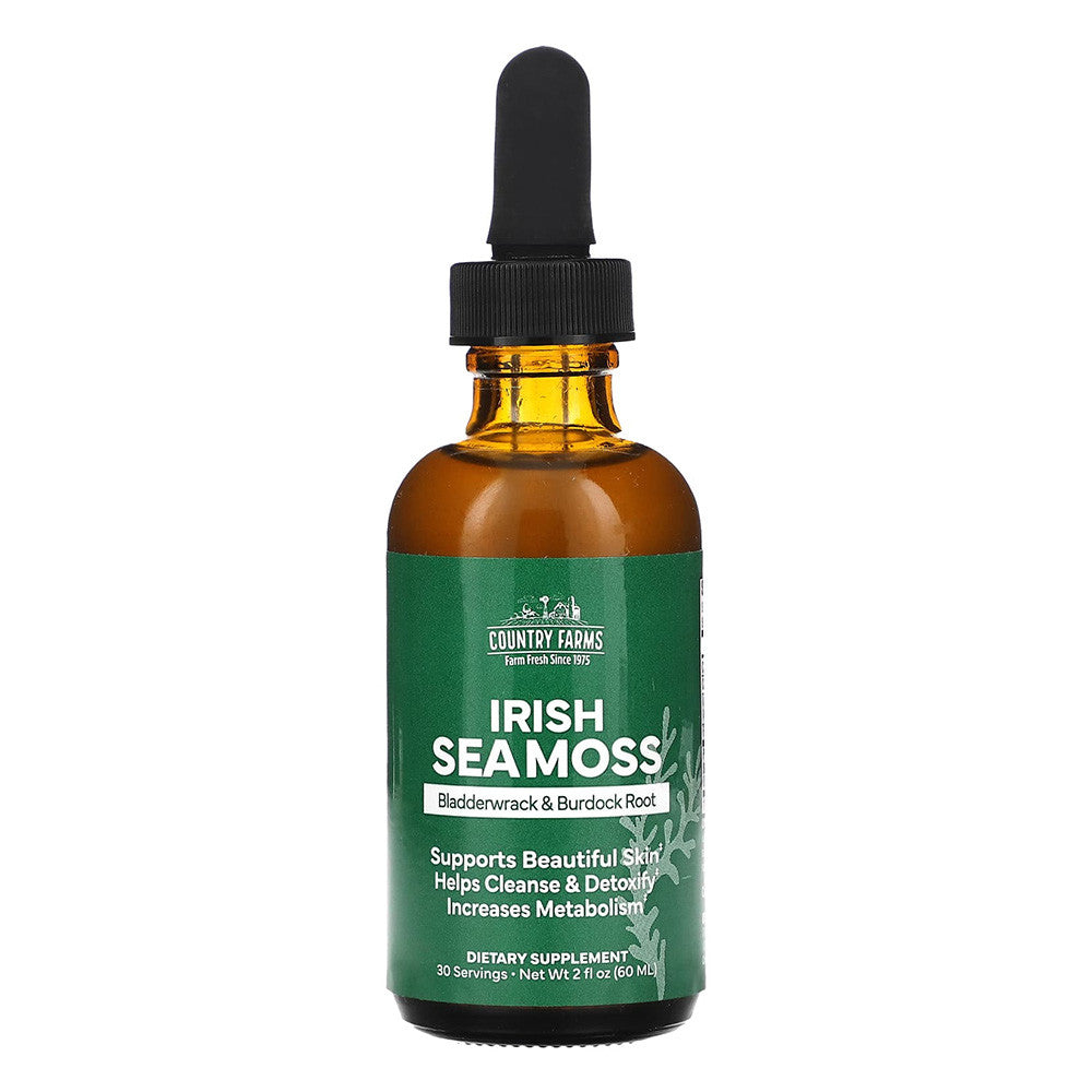 Country Farms Irish Sea Moss, Bladderwrack and Burdock Root, 2 Oz