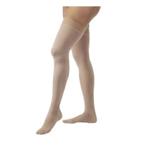 Jobst Opaque Womens Closed Toe Thigh Highs Silicone Dot 30 to 40 Mmhg Natural Large, 1 Ea