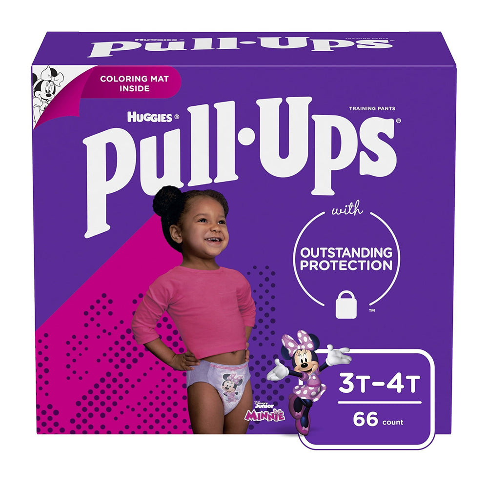 Huggies Pull Ups Girls Training Pants Size 3T to 4T for Potty Training 66Ea