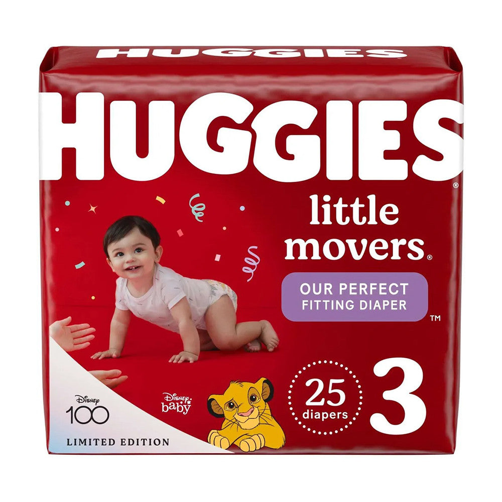 Huggies Little Movers Baby Diapers, Size 3, 25 Ea