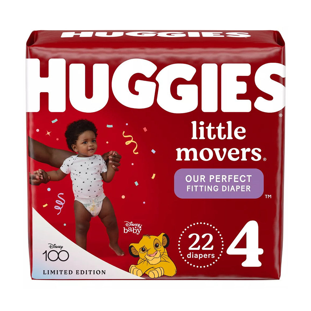 Huggies Little Movers Baby Disposable Diapers, Size 4, 22 Ea