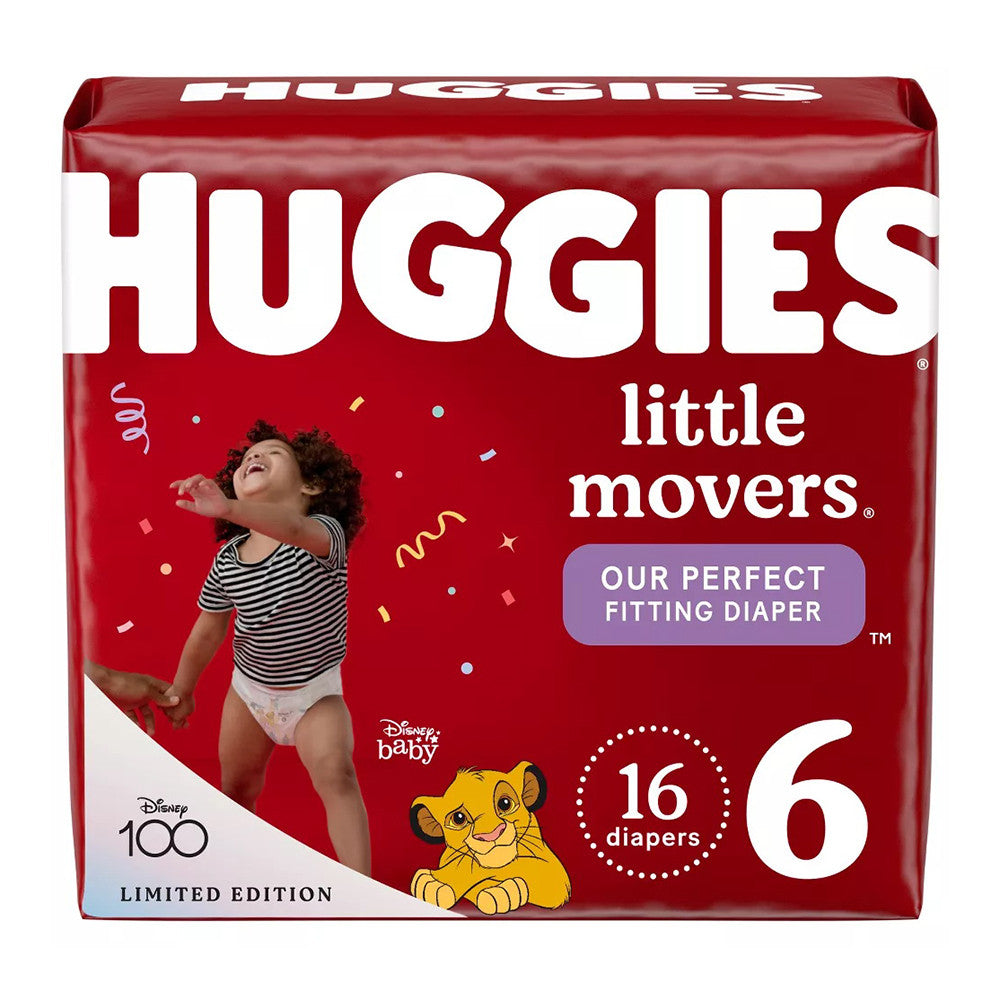 Huggies Little Movers Baby Disposable Diapers, Size 6, 16 Ea