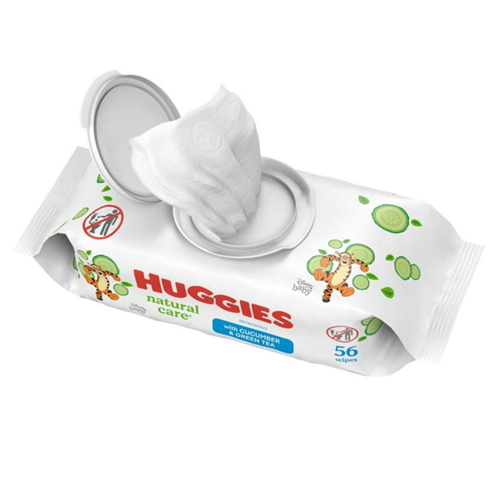 Huggies Natural Care Refreshing Baby Wipes, Cucumber and Green Scented, 56 Ea