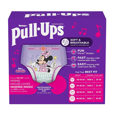 Huggies Pull Ups Girls Potty Training Pants, Size 4T To 5T, 17 Ea