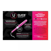 U by Kotex Click Tampons Regular And Super Absorbency, Unscented, 45 Ea