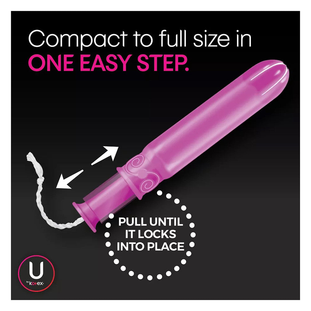 U by Kotex Click Tampons Regular And Super Absorbency, Unscented, 45 Ea