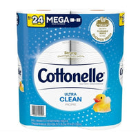 Cottonelle Ultra Clean Toilet Paper, Mega Rolls, 312 Sheets Per Roll, 6 Ea