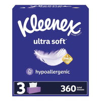 Kleenex Ultra Soft Facial Tissues Hypoallergenic, 360 Ea