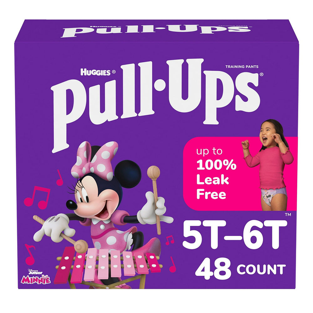 Huggies Pull Ups Girls Training Pants 5T to 6T for Potty Training with Leak Protection 48Ea