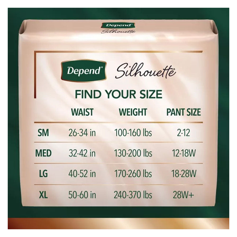 Depend Silhouette Incontinence and Postpartum Underwear for Women, 16 Ea
