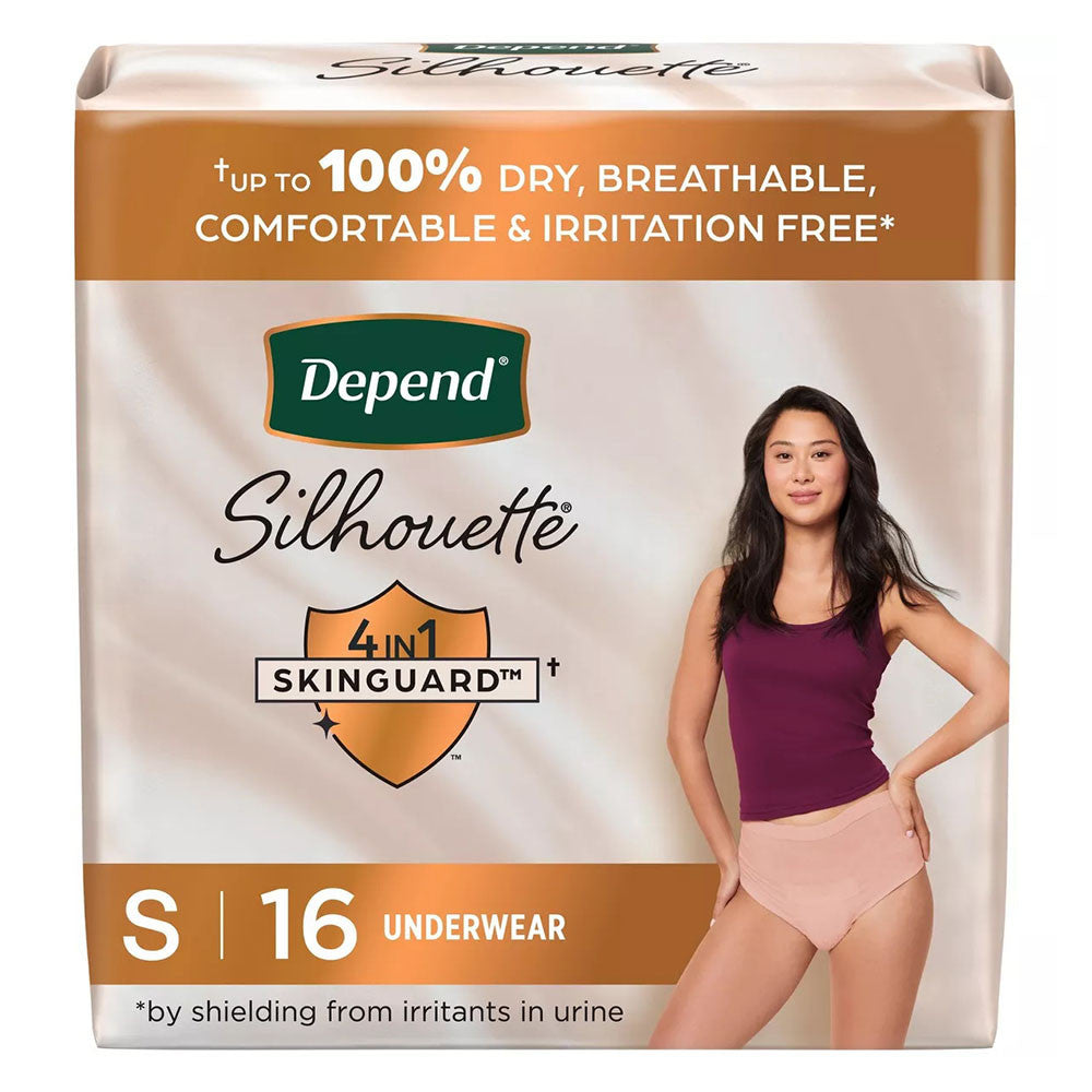 Depend Silhouette Incontinence and Postpartum Underwear for Women, 16 Ea