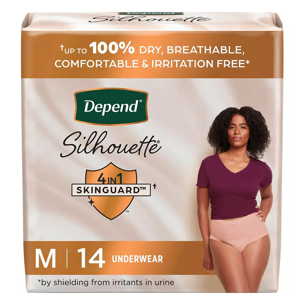 Depend Silhouette Incontinence and Postpartum Underwear for Women, 14 Ea