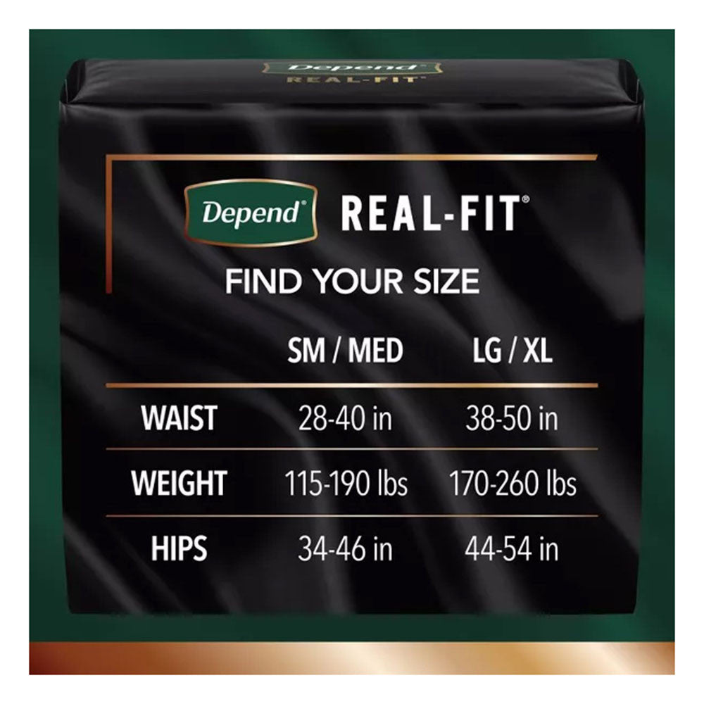 Depend Real Fit Incontinence Underwear for Men, 12 Ea