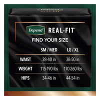 Depend Real Fit Incontinence Underwear for Men, 12 Ea