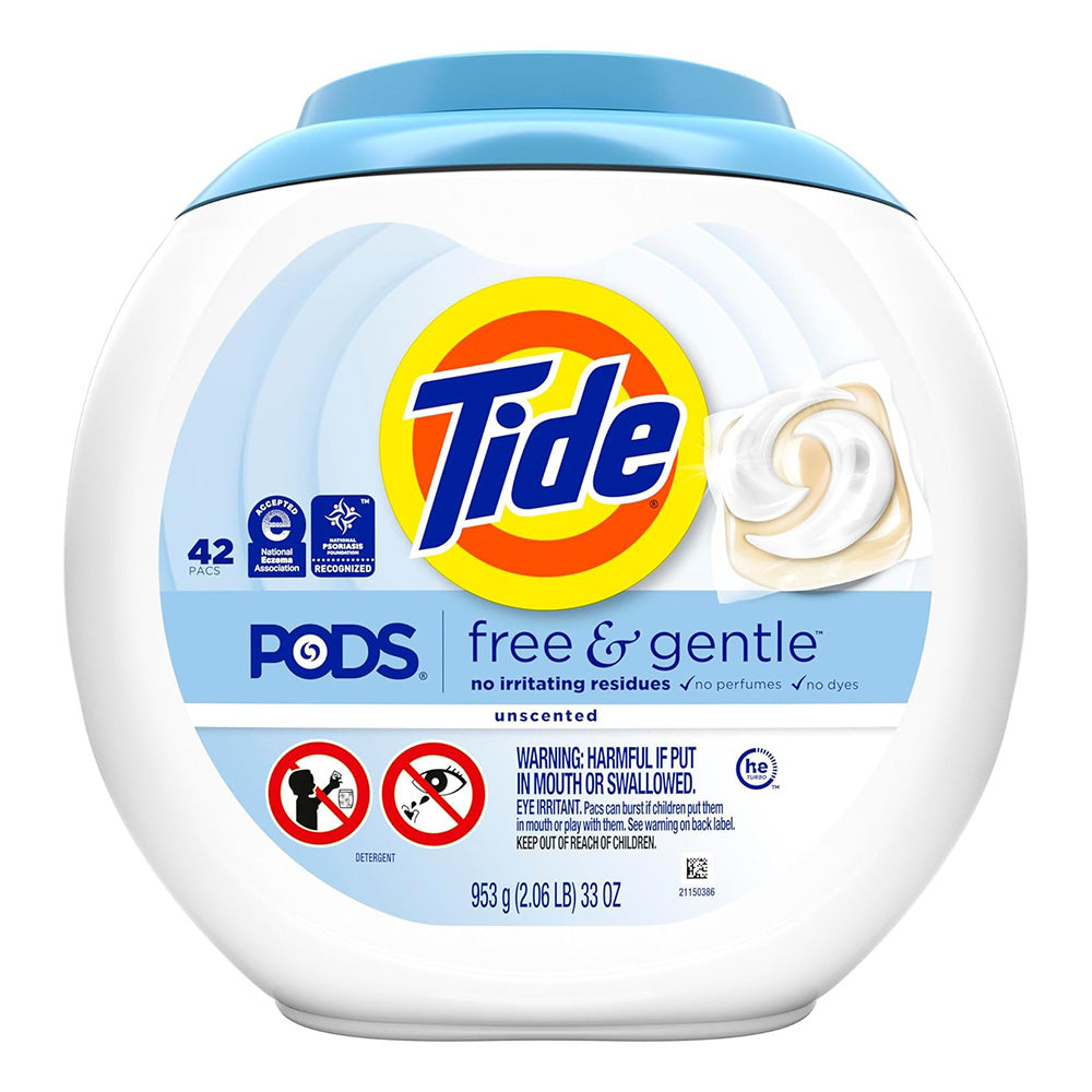 Tide Pods Free and Gentle Liquid Laundry Detergent 33Oz (953g)