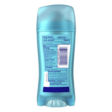Secret Invisible Solid Antiperspirant Deodorant, Vanilla Scent, 2.6 Oz