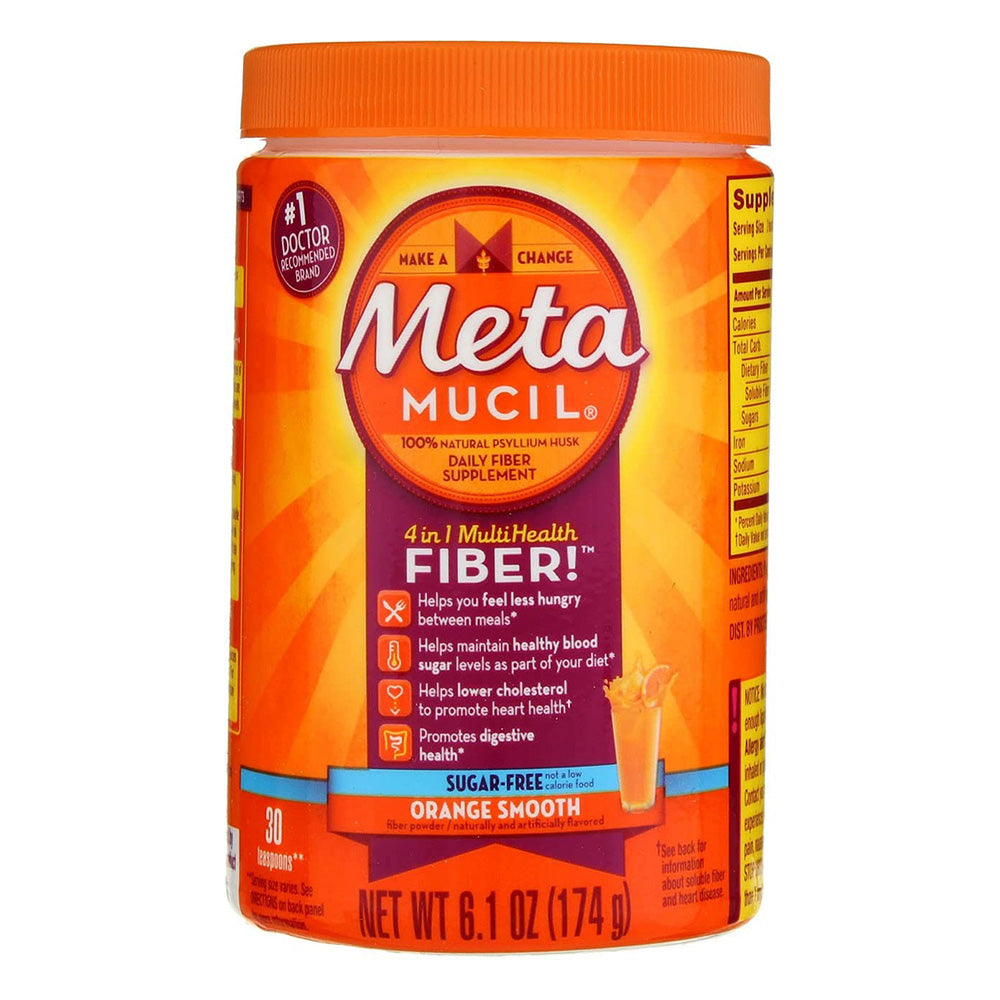 Metamucil Sugar Free Orange Fiber Supplement 6.1Oz (174g)