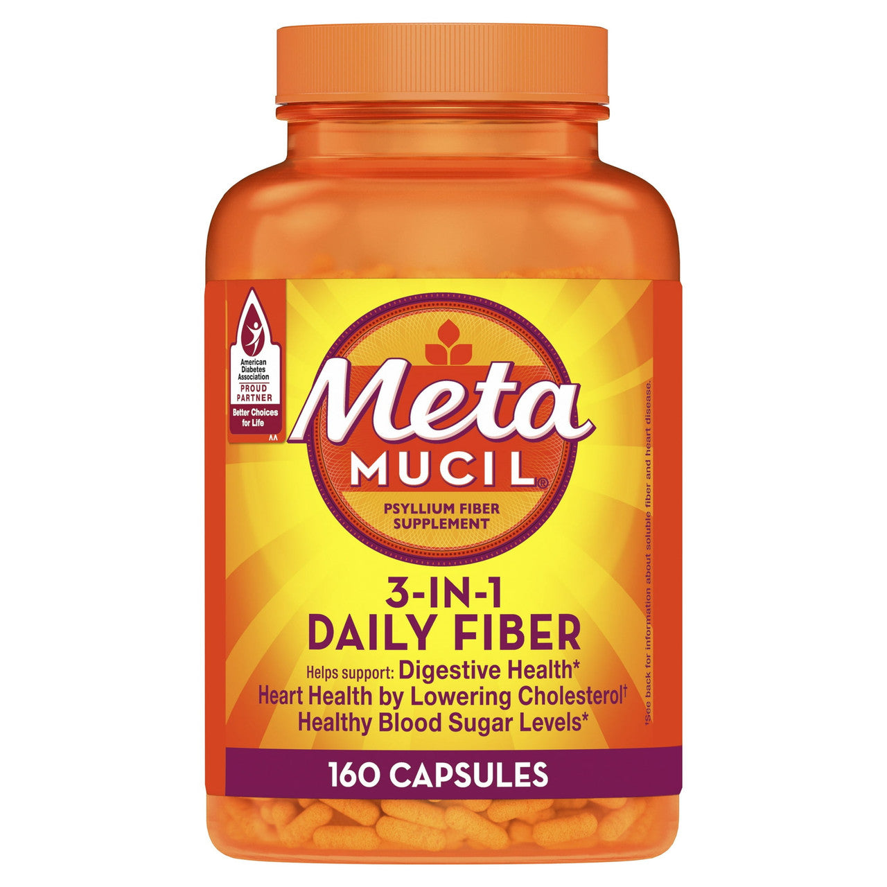 Metamucil Multihealth Fiber Capsules - 160 Ea
