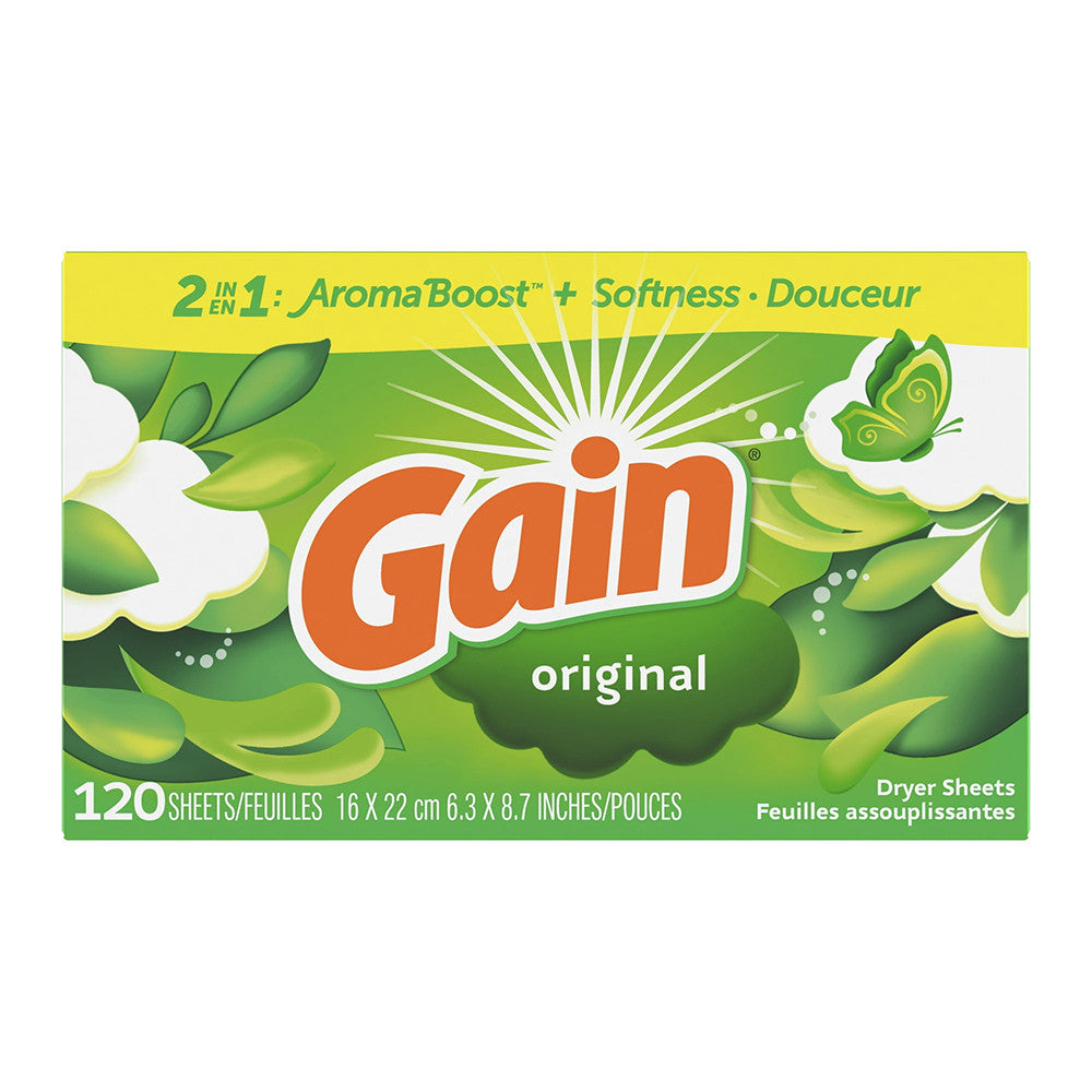 Gain Original Fabric Softener Dryer Sheets, 120 Ea