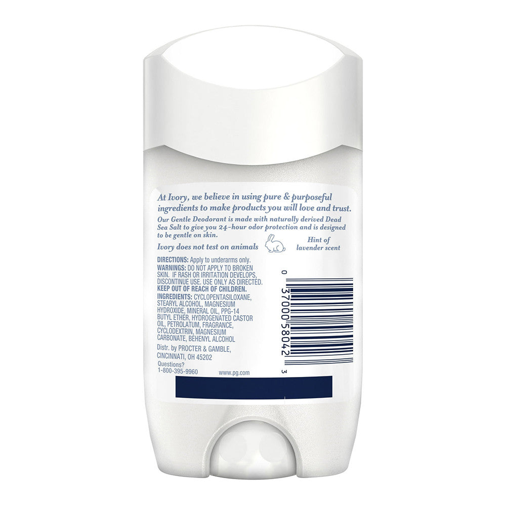 Ivory Deodorant, Hint Of Lavender, 2.4 Oz