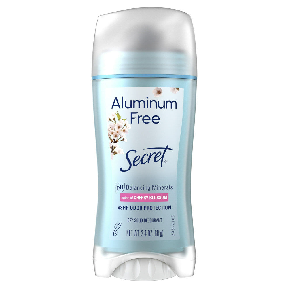 Secret Aluminum Free Deodorant for Women, Cherry Blossom, 2.4 Oz