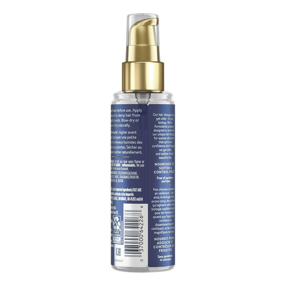 Hair Biology Argan Oil Taming Serum with Biotin for Dry Hair, 3.2 Oz