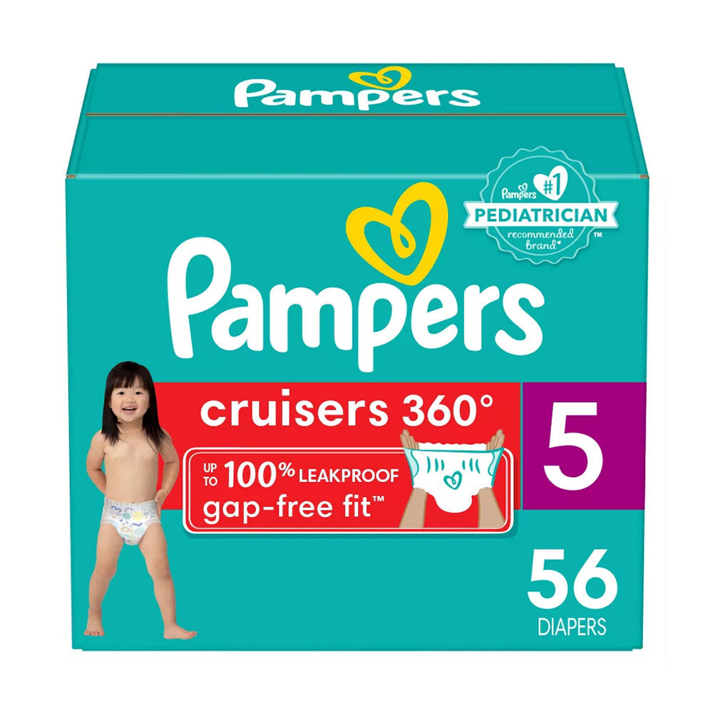 Pampers Cruisers 360 Diapers Size 5, 56 Ea