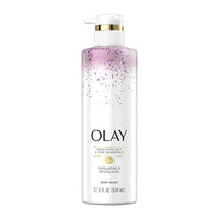 Olay Exfoliating and Revitalizing Body Wash with Himalayan Salt, Pink Grapefruit, and Vitamin B3, 17.9 Oz