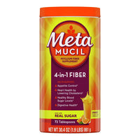 Metamucil Psyllium Husk Smooth Fiber Powder, Orange, 30.4 Oz/72 Doses