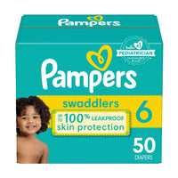 Pampers Swaddlers Active Baby Diaper Size 6, 50 Ea