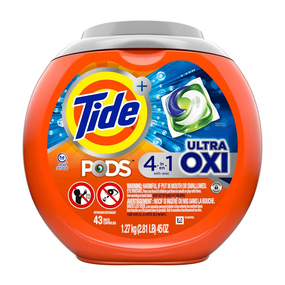 Tide Pods Ultra Oxi Laundry Detergent Pacs, 43 Ea, 45 Oz