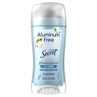 Secret Aluminum Free Womens Deodorant Solid, Cotton, 2.4 Oz