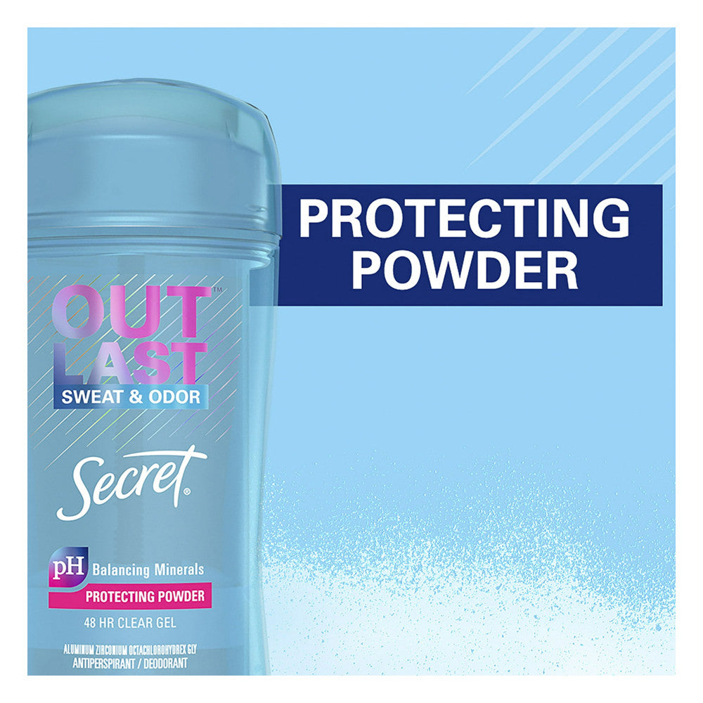 Secret Clear Gel Outlast Antiperspirant And Deodorant Powder - 2.7 Oz