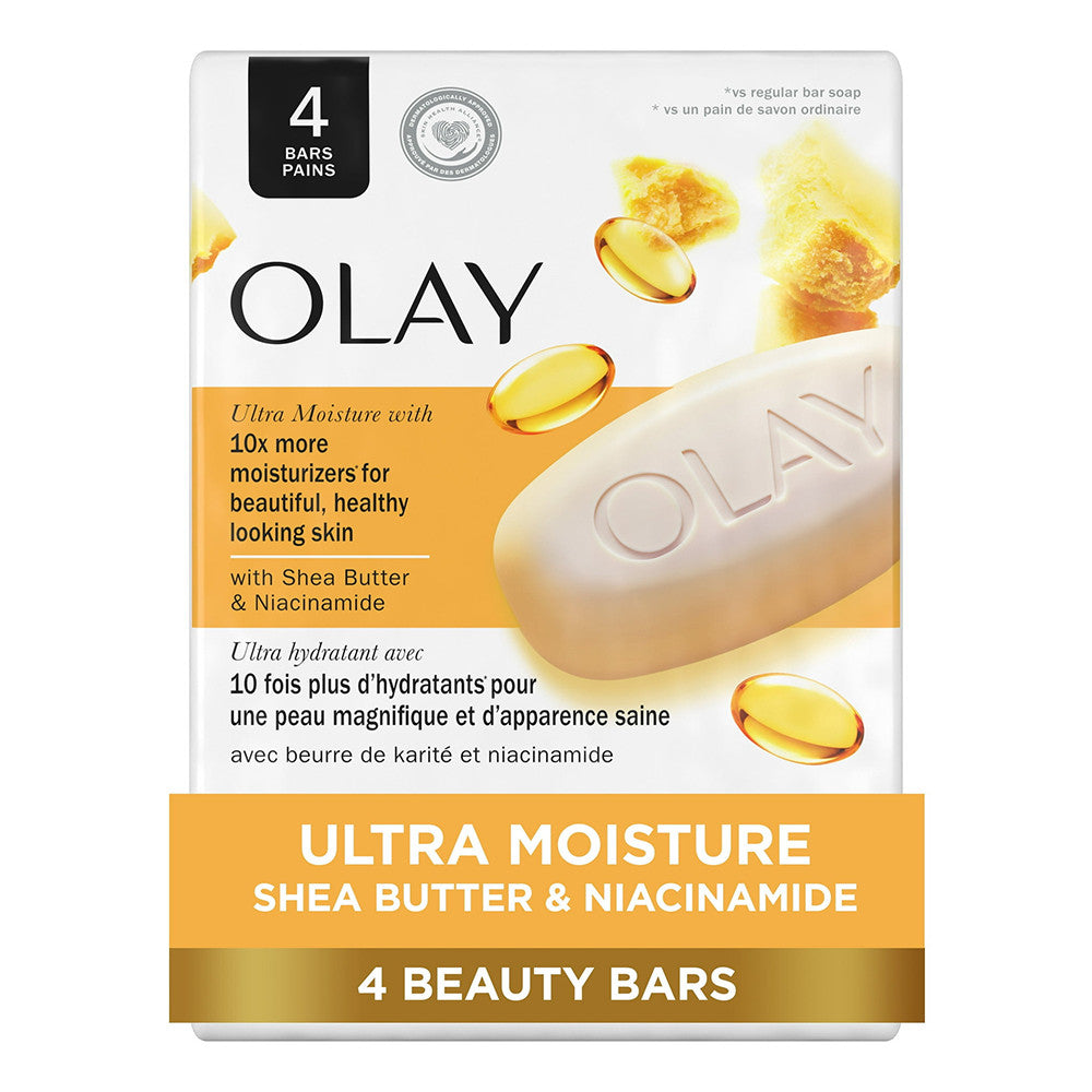 Olay Ultra Outlast Moisture Beauty Bar, 4 Soap Bars, 12.69 oz