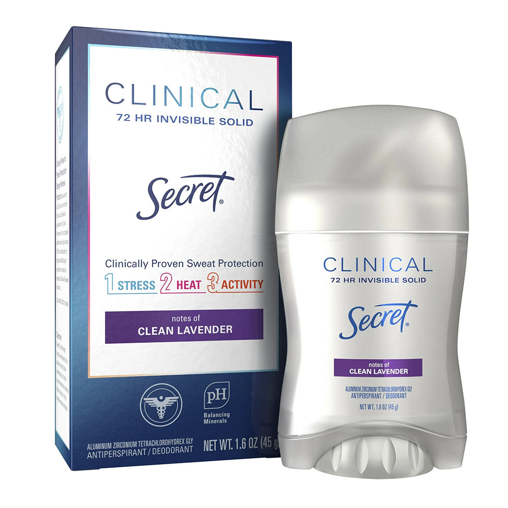Secret Clinical Strength Invisible Soft Solid Antiperspirant and Deodorant with Lavender 1.6Oz (45g)