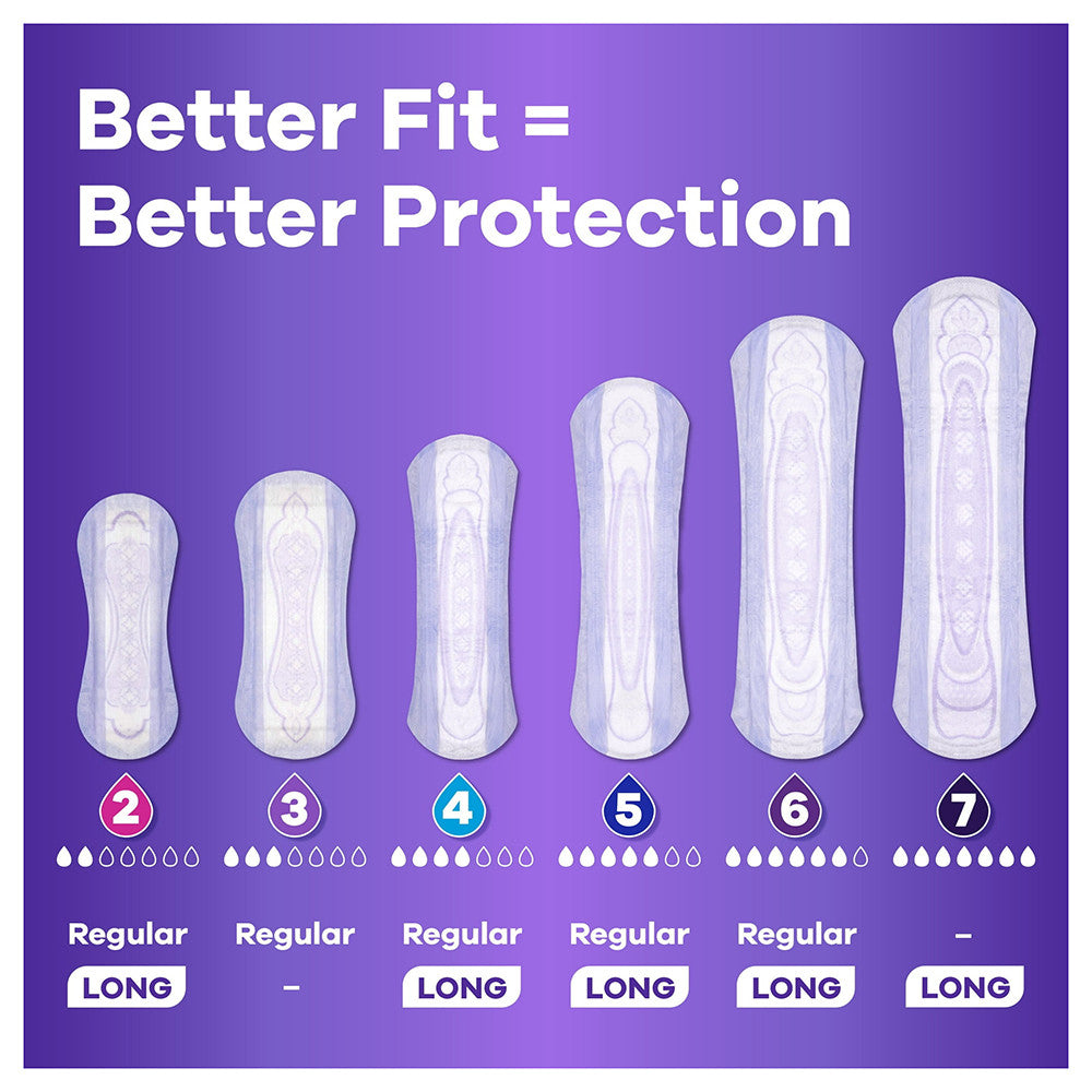 Always Discreet Ultra Thin Incontinence Pads for Women Regular Liners, 30 Ea