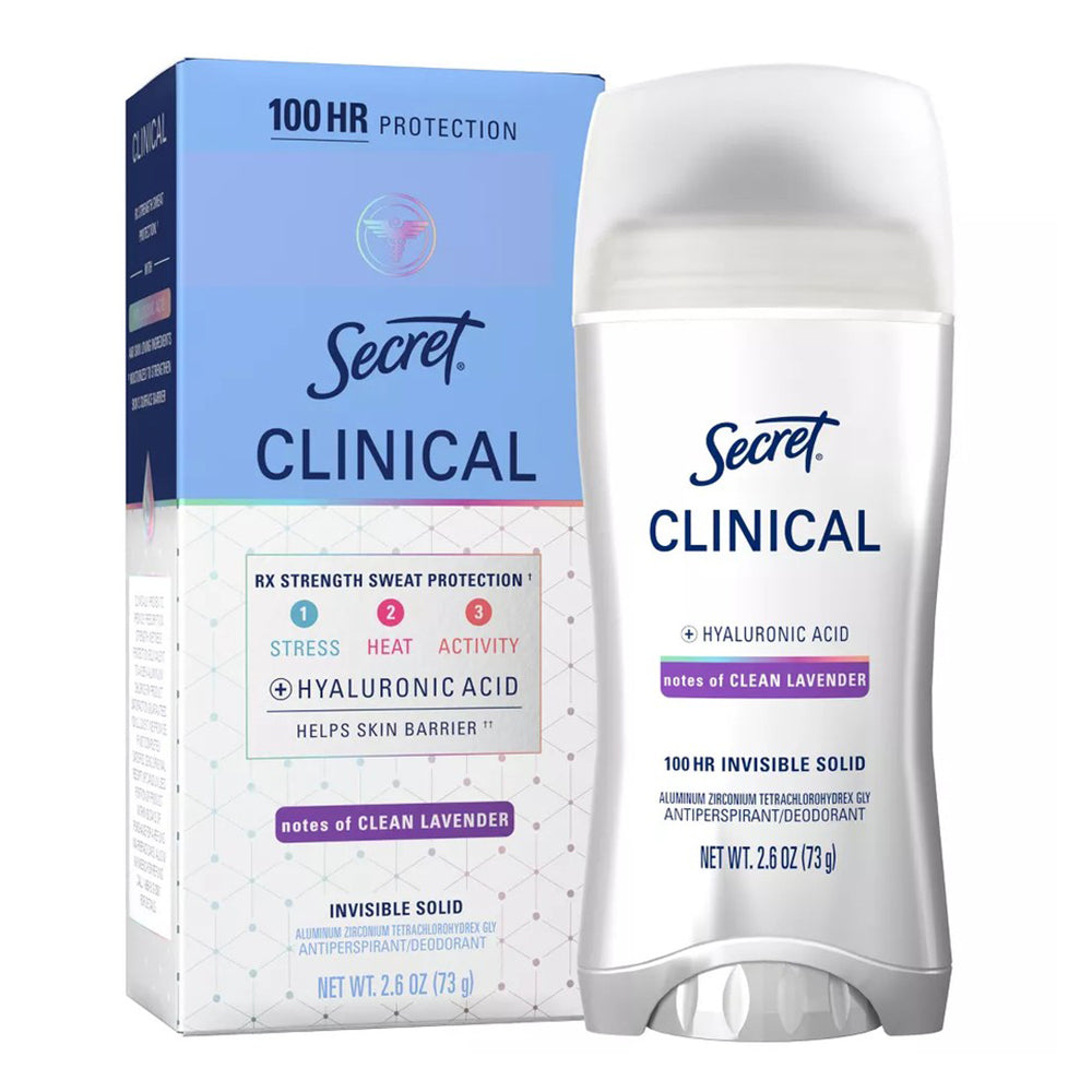 Secret Clinical Strength Deodorant Invisible Solid Ooh-La-La Lavender Scent Women - 2.6 Oz