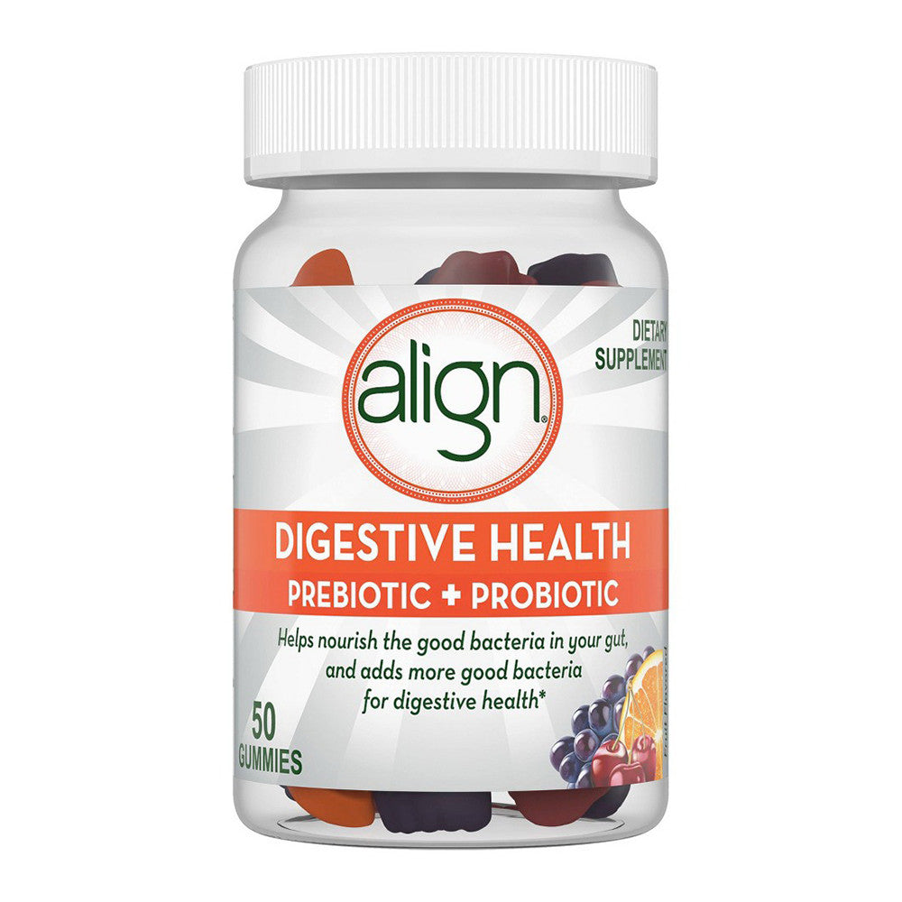 Align Digestive Health Natural Fruit Flavors Pre+Probiotic Gummies, 50 Ea