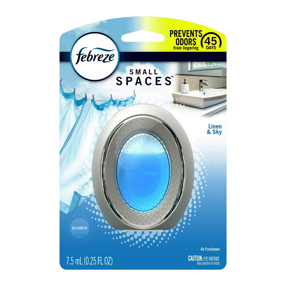 Febreze Odor Eliminating Small Spaces Air Freshener, Linen And Sky, 0.25 Oz