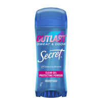 Secret Outlast Sweat and Odor Clear Gel Antiperspirant Deodorant, Protecting Powder, 3.4 Oz