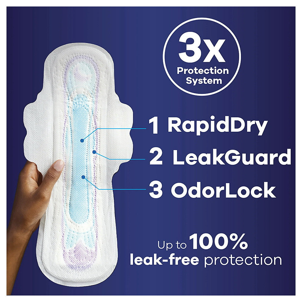 Always Ultra Thin Overnight Pads with Wings, Extra Heavy Overnight Absorbency, Size 5, 46 Ea
