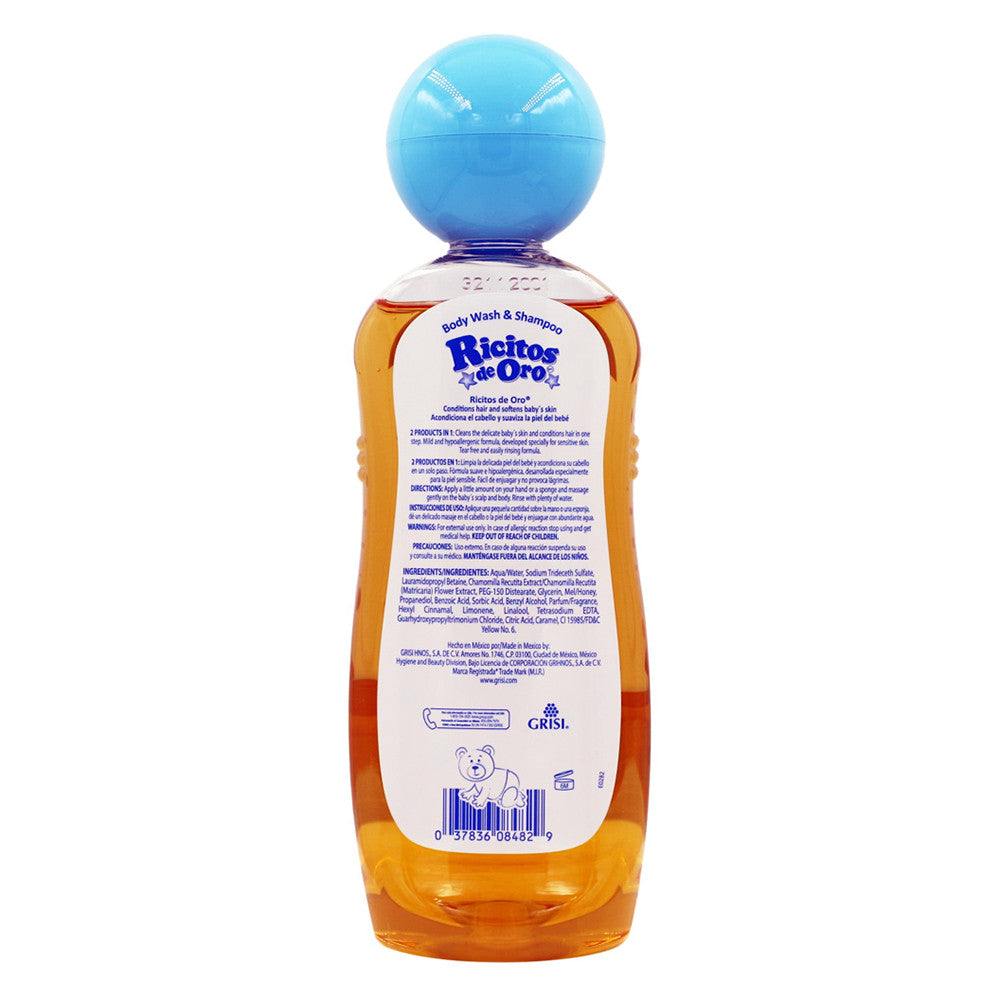 Ricitos De Oro 2 in 1 Baby Hair Body Wash and Shampoo, 13.5 Oz