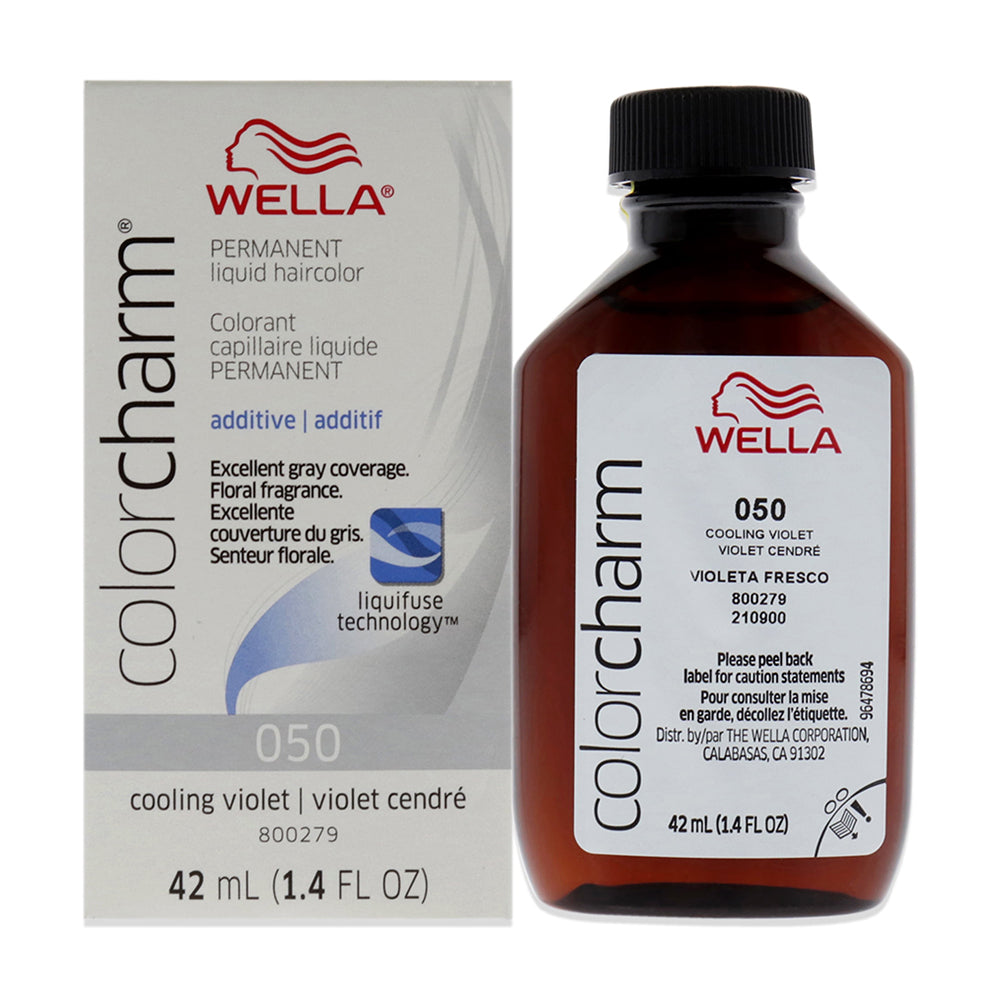 Wella Color Charm 050 Cooling Violet Permanent Liquid Hair Color, 1.4 Oz