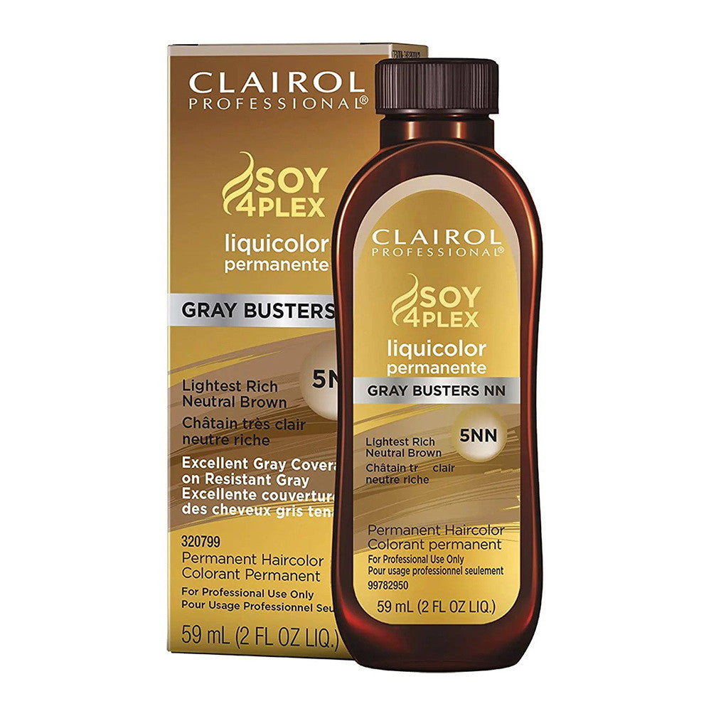 Clairol Professional Soy 4 Plex Permanent Hair Color, 5NN Lightest Rich Neutral Brown, 2 Oz