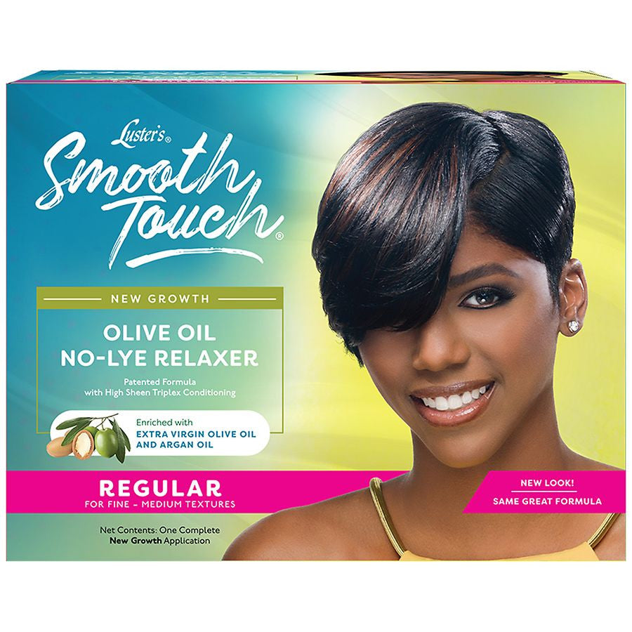 Lusters Pink Smooth Touch New Growth Hair Relaxer Kit, Regular - 4 Oz