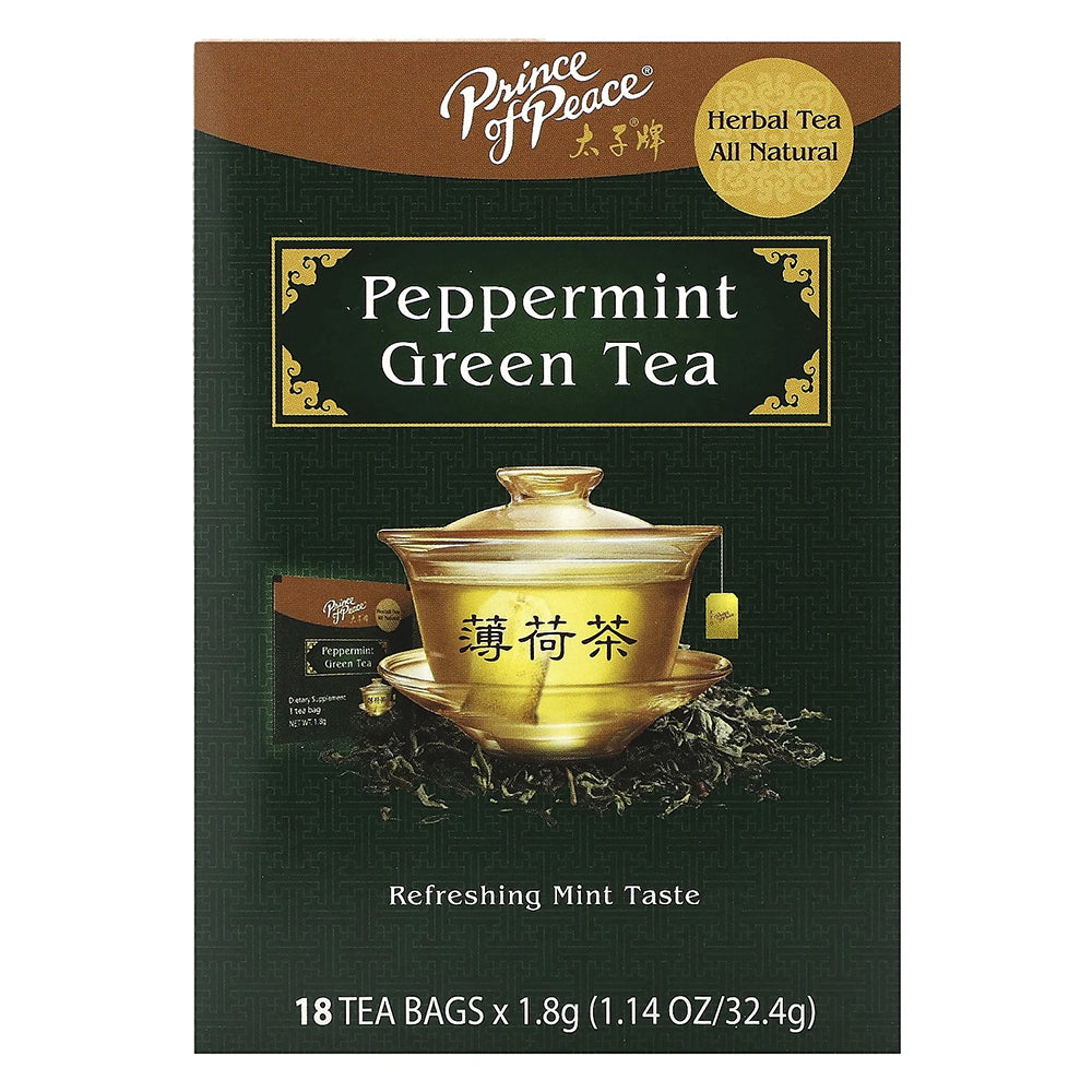 Price of Peace Peppermint Green Tea Bags Refreshing Mint Taste 18Ea
