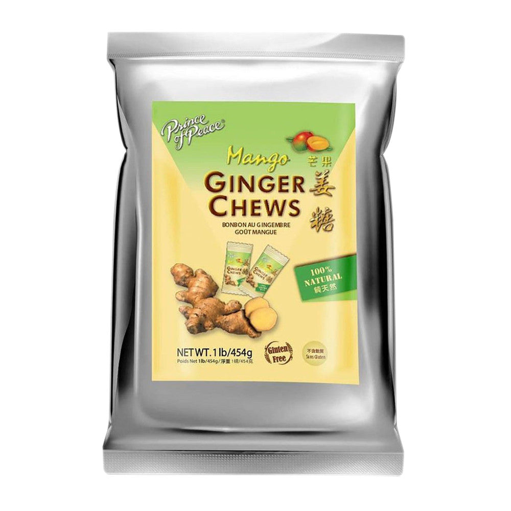 Prince Of Peace Ginger Chews, Mango Bulk, 16 Oz